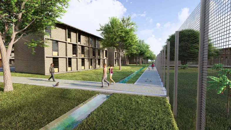 Render proyecto de vivienda nueva LUAS en el municipio de Chigorodó.